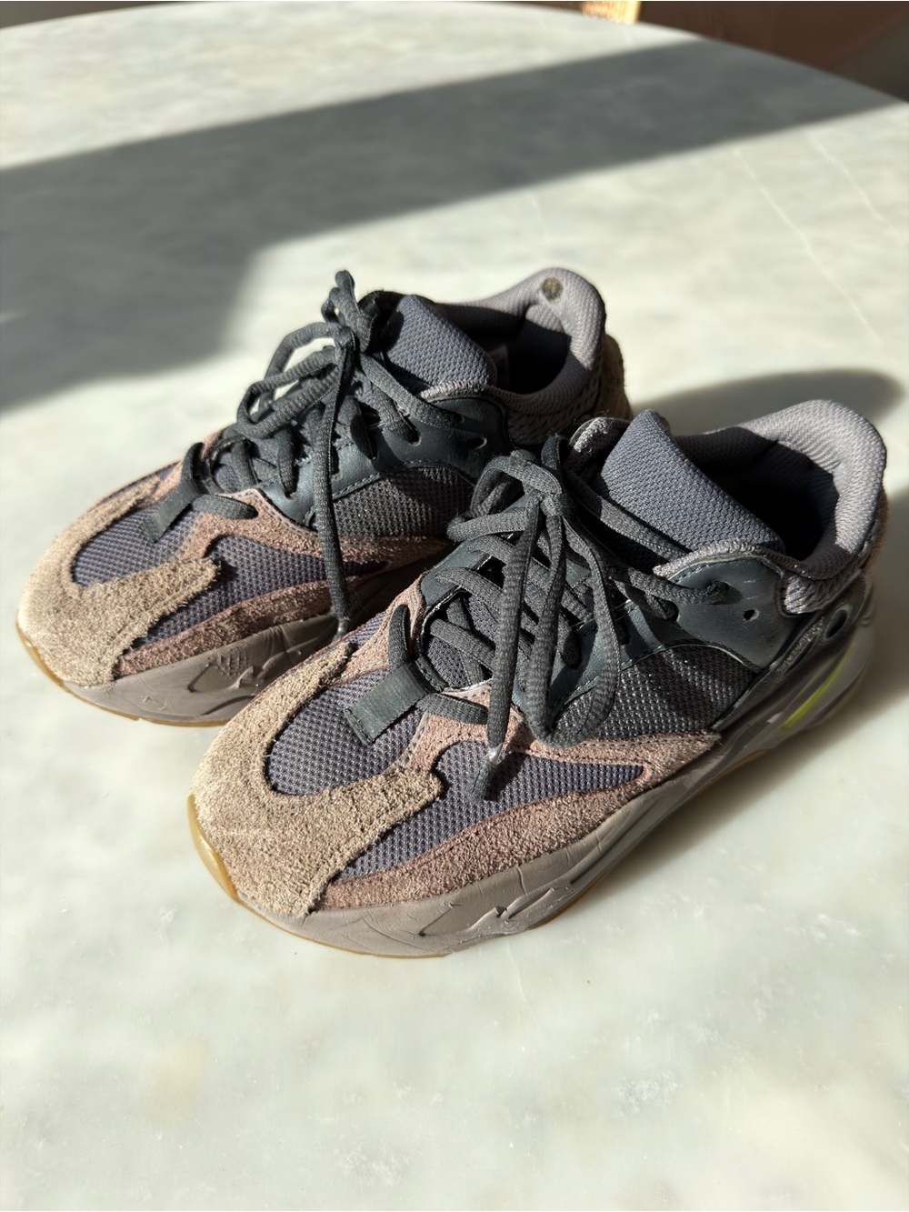 adidas Kids Brown and Gray Wave Runner Sneakers